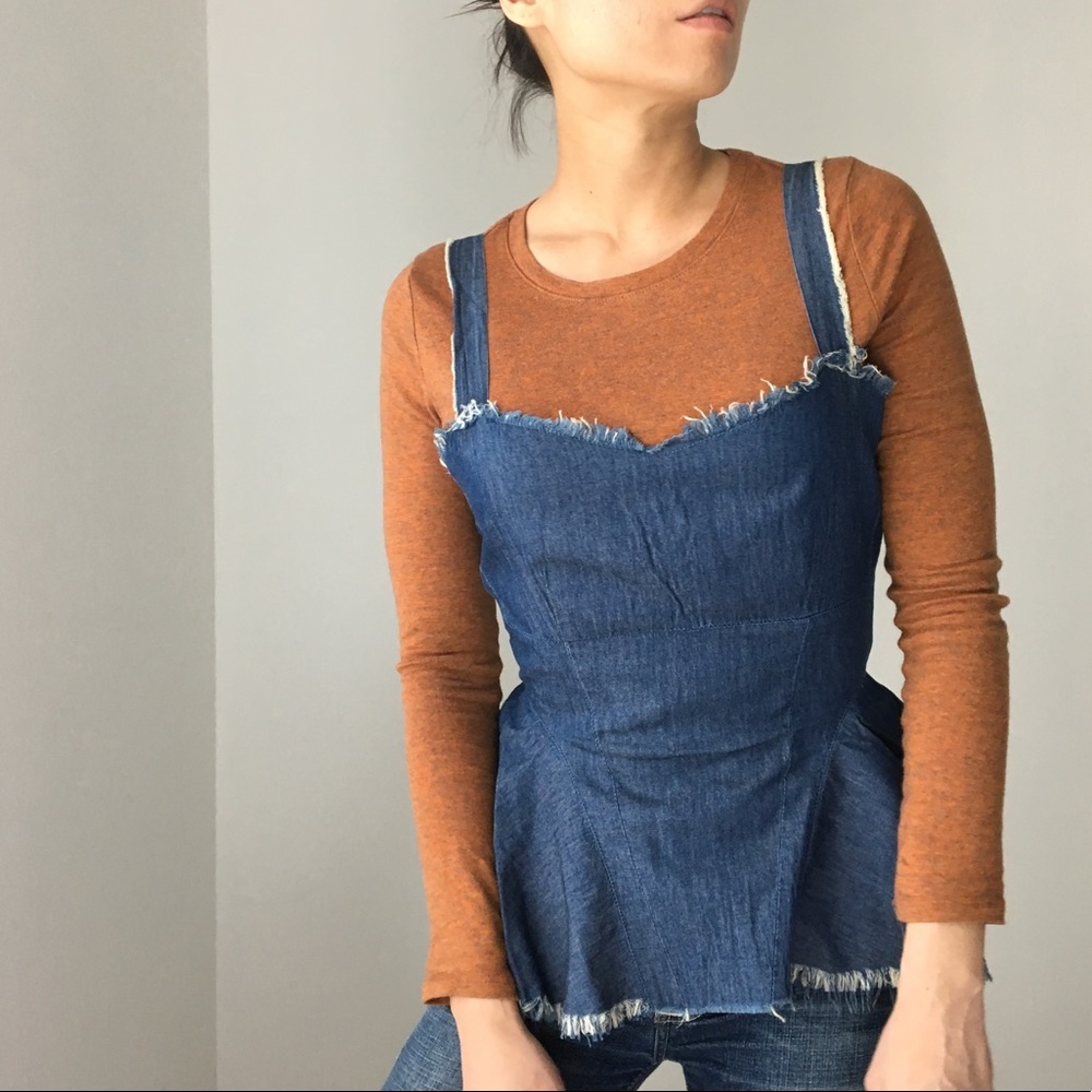 Charlize denim shell bustier top - Picture 4 of 5